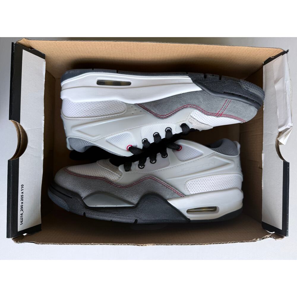 Air Jordan 4 RM Premium GS IB8051-100 White Fire Red Black 5.5Y Women's 7 NIB